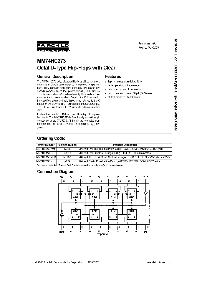 MM74HC273WM_1029786.PDF Datasheet