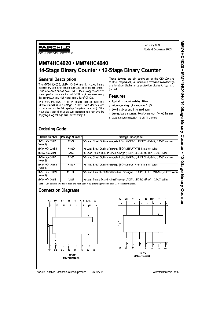 MM74HC4040_1147250.PDF Datasheet
