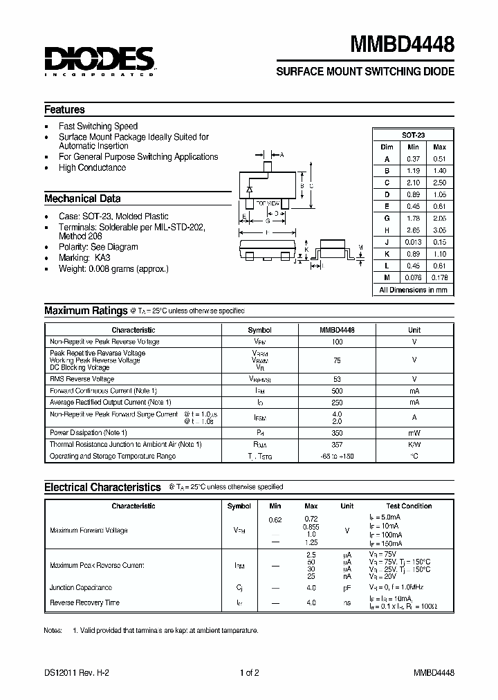MMBD4448_1159247.PDF Datasheet