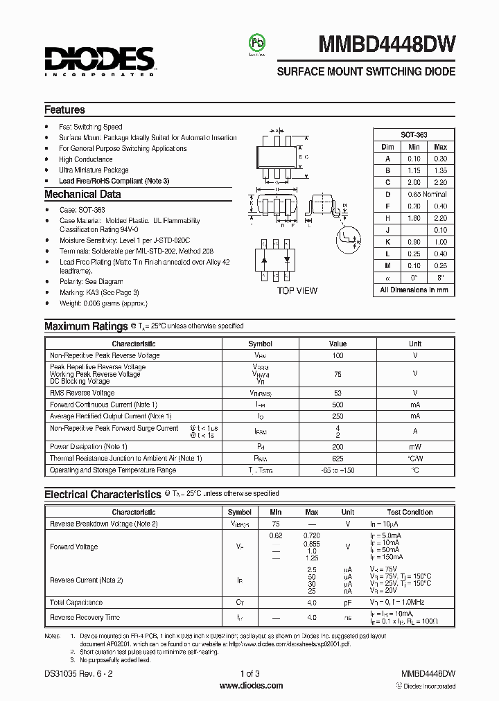 MMBD4448DW1_1281121.PDF Datasheet