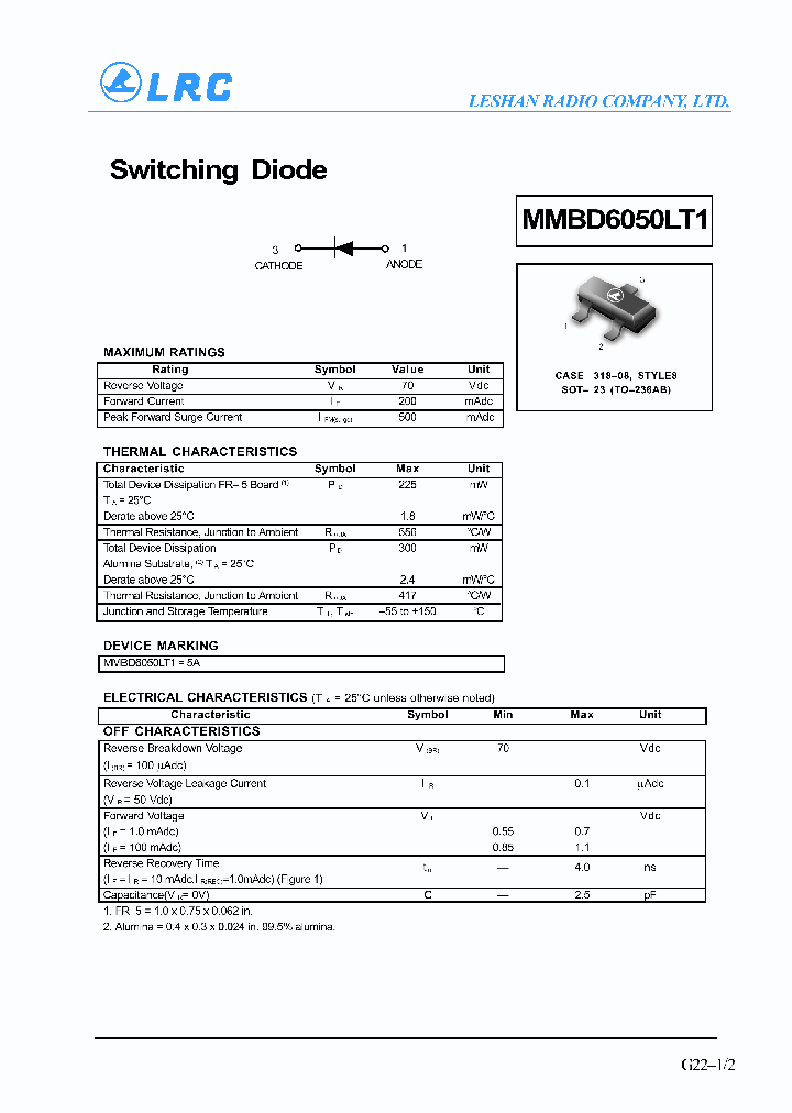 MMBD6050LT1_1149960.PDF Datasheet