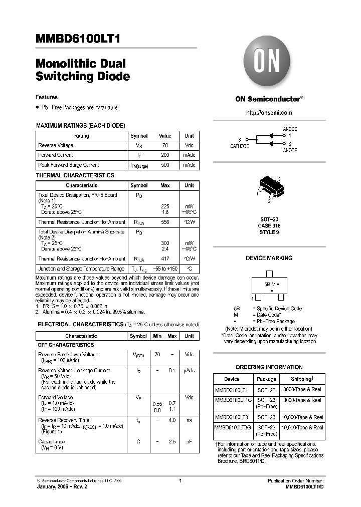 MMBD6100LT3G_1281150.PDF Datasheet