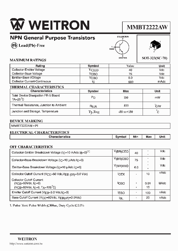 MMBT2222AW_1160884.PDF Datasheet