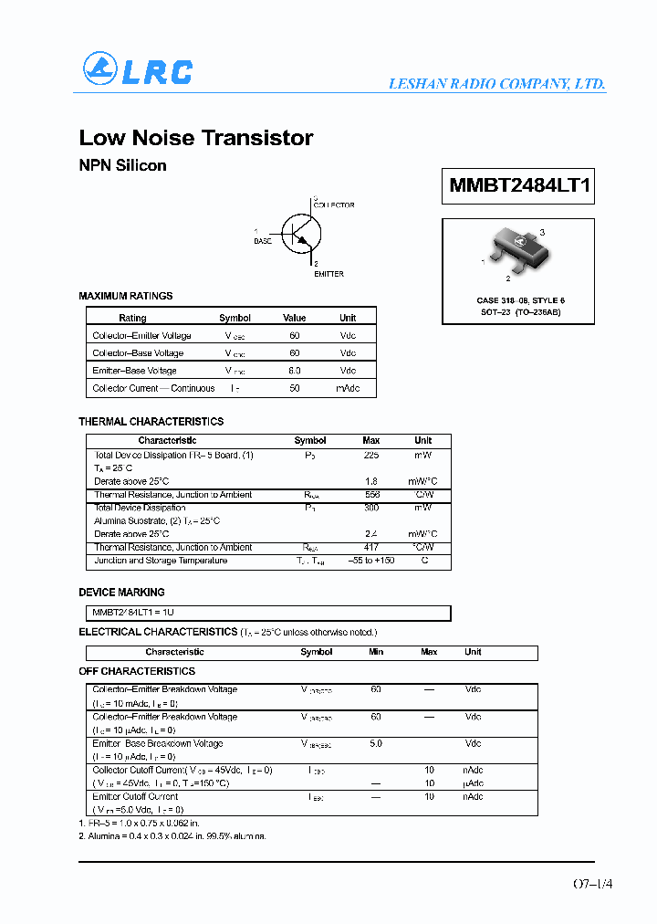 MMBT2484LT1_1281263.PDF Datasheet