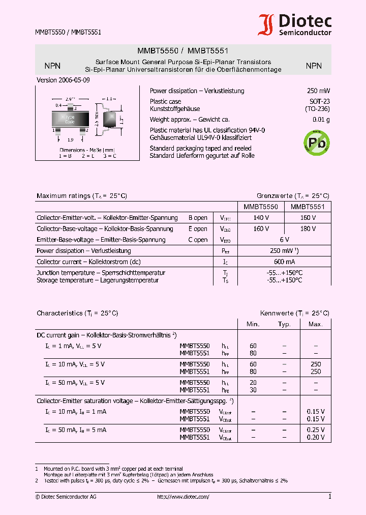 MMBT5551_1160866.PDF Datasheet
