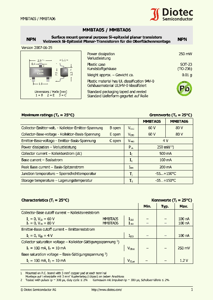 MMBTA06_1161694.PDF Datasheet