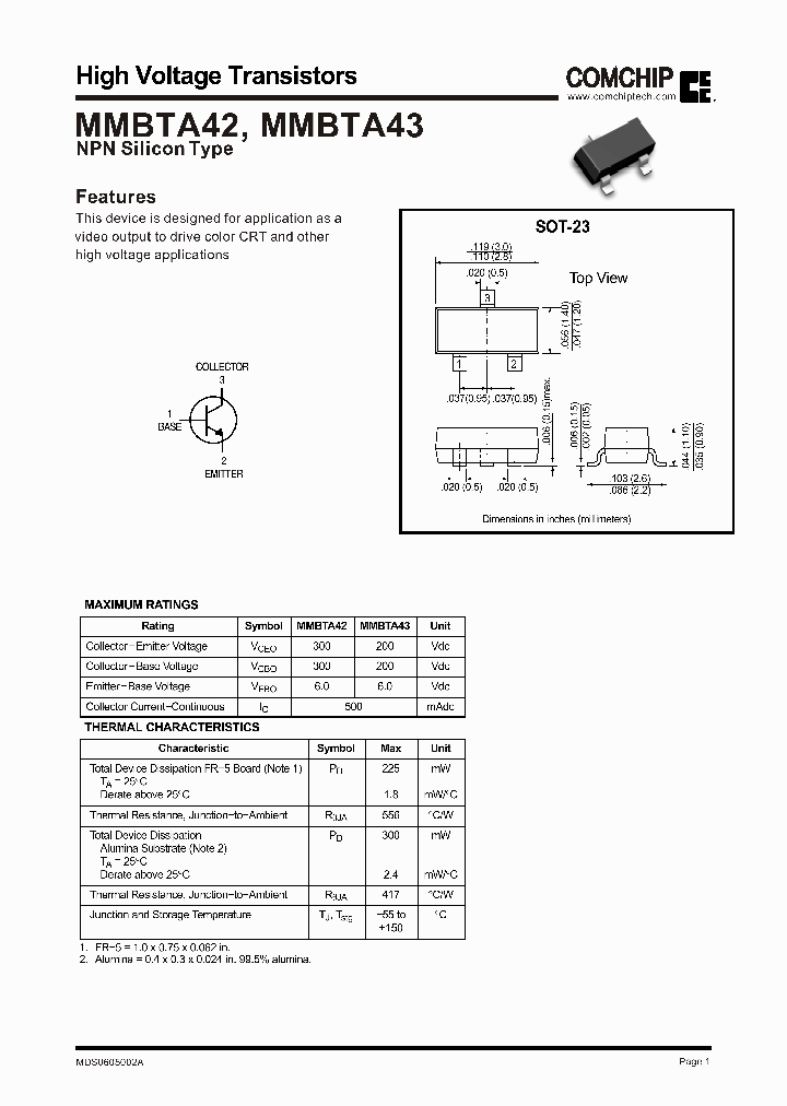 MMBTA42_1151921.PDF Datasheet