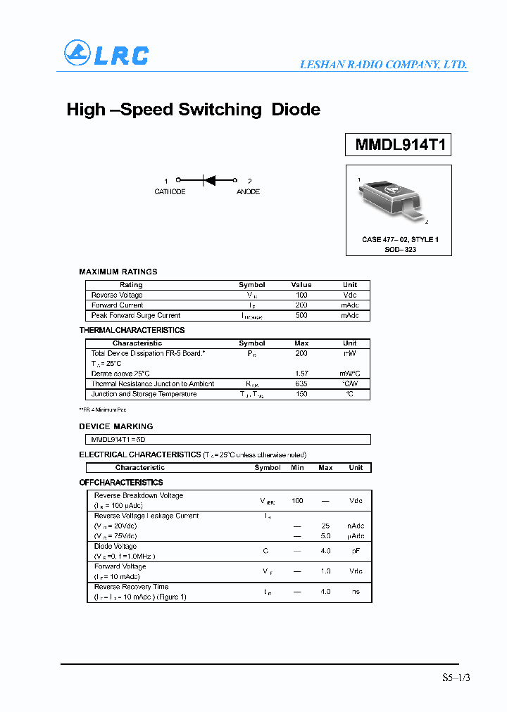 MMDL914T1_1118498.PDF Datasheet