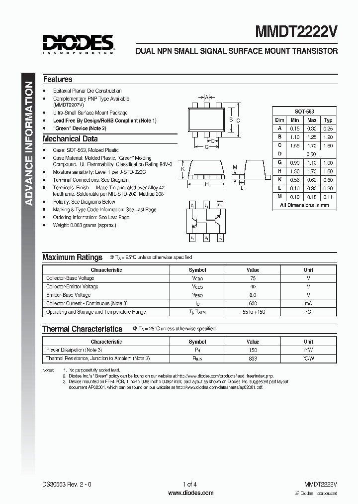 MMDT2222V-7_1117427.PDF Datasheet