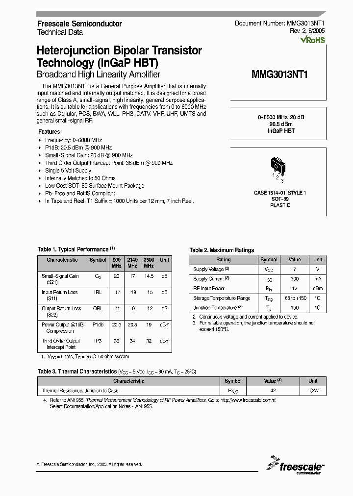 MMG3013NT1_1281708.PDF Datasheet