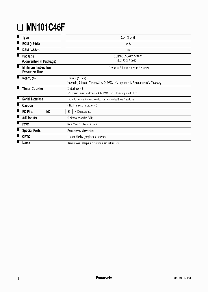 MN101C46F_1145239.PDF Datasheet