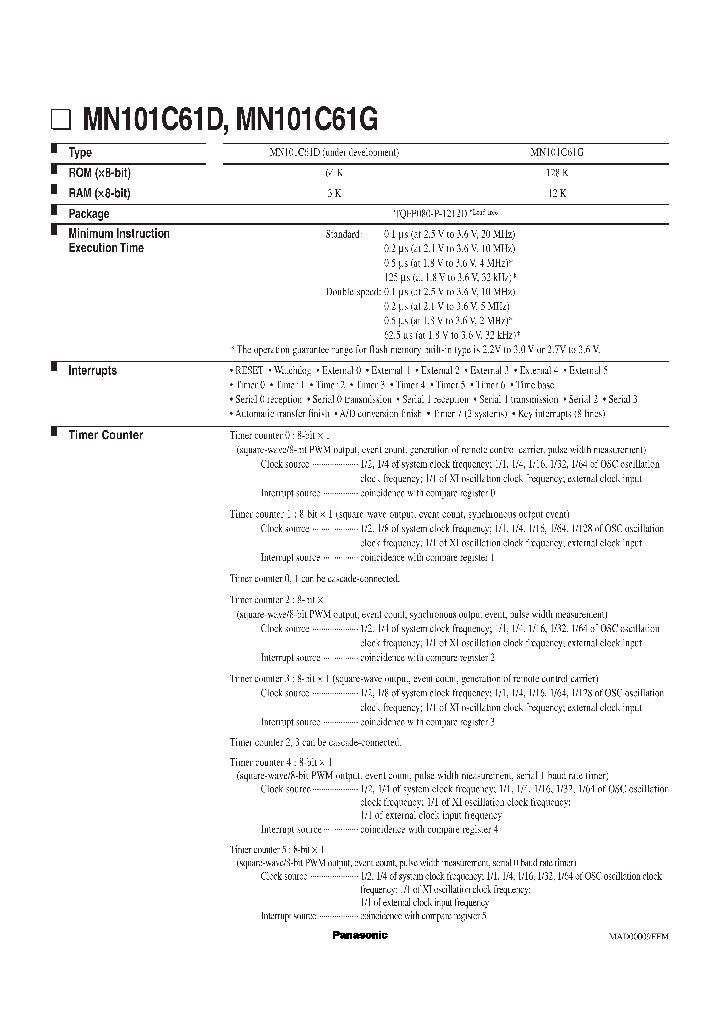MN101C61G_1062348.PDF Datasheet