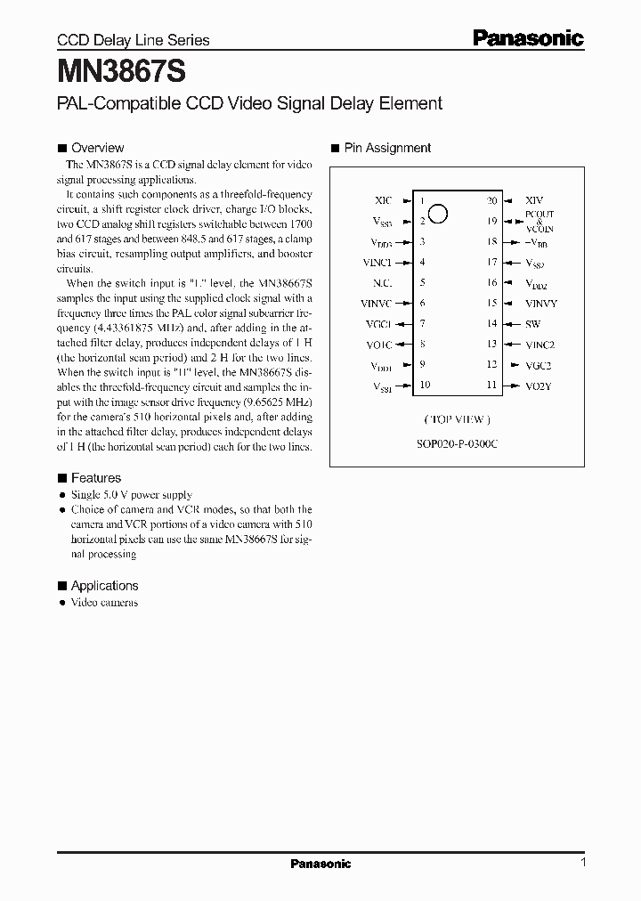 MN3867S_1046655.PDF Datasheet