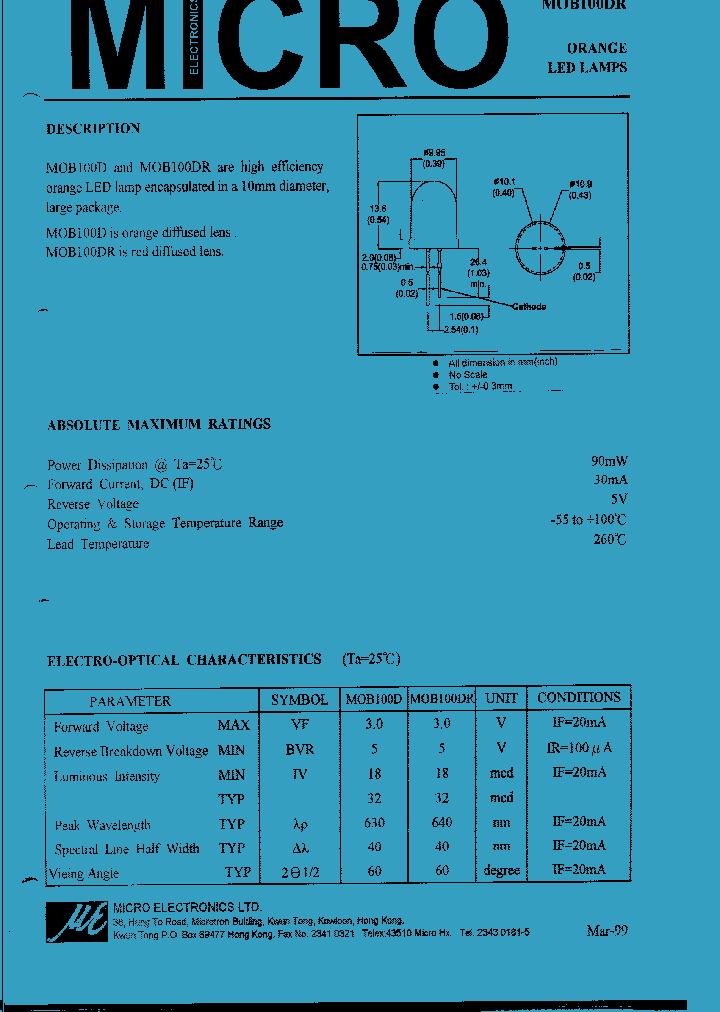 MOB100DR_1282097.PDF Datasheet