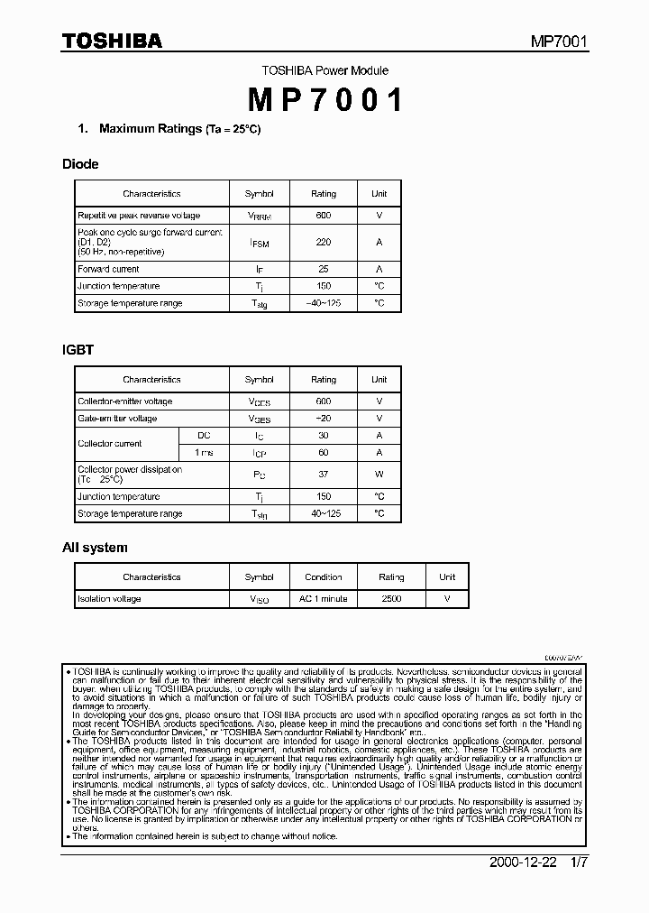 MP7001_1081394.PDF Datasheet