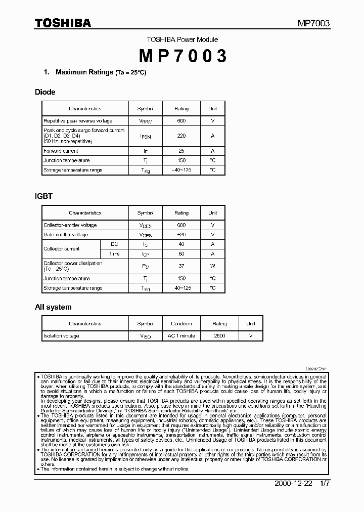 MP7003_1081396.PDF Datasheet