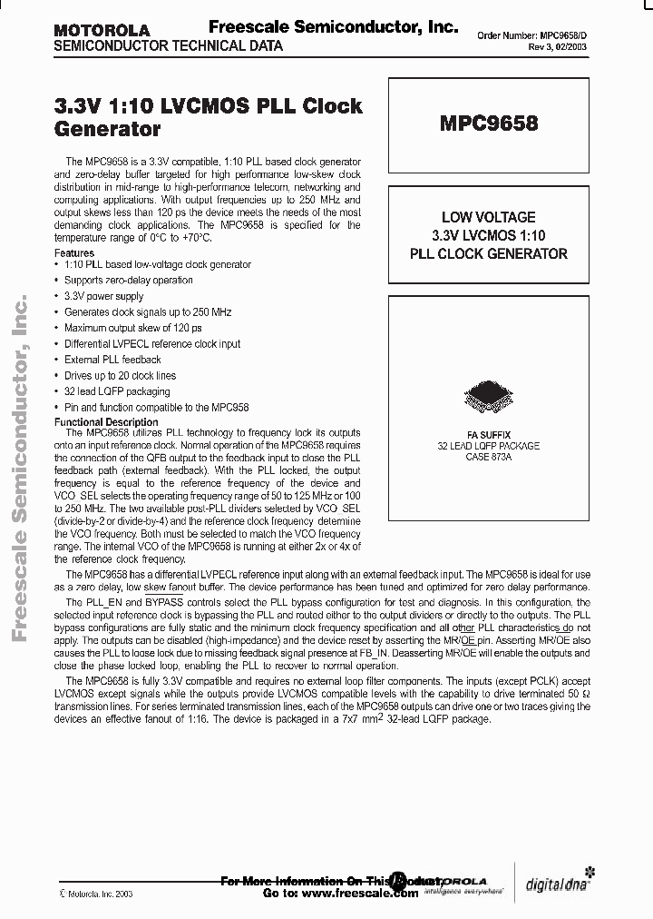MPC9658_1282615.PDF Datasheet