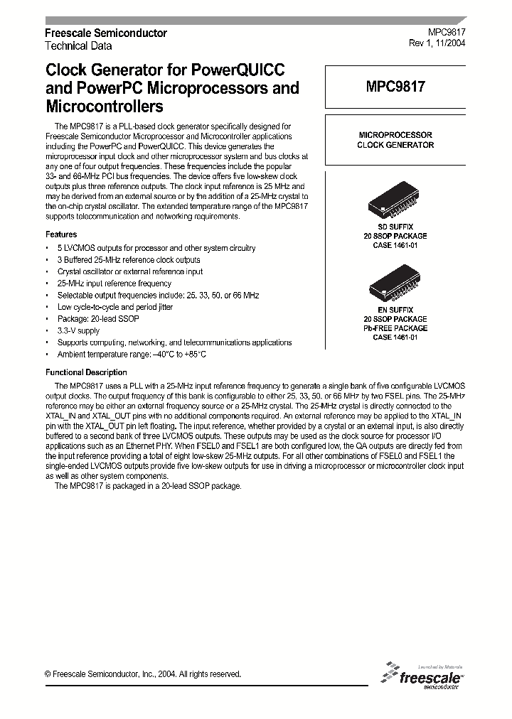 MPC9817_1123621.PDF Datasheet