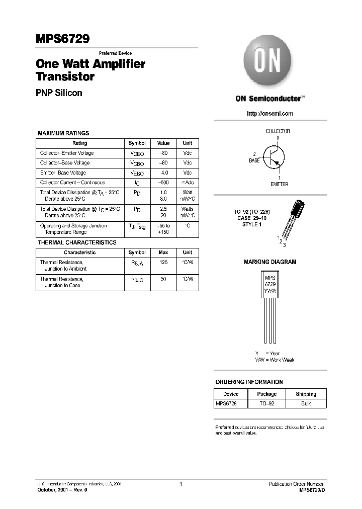 MPS6729_1087501.PDF Datasheet