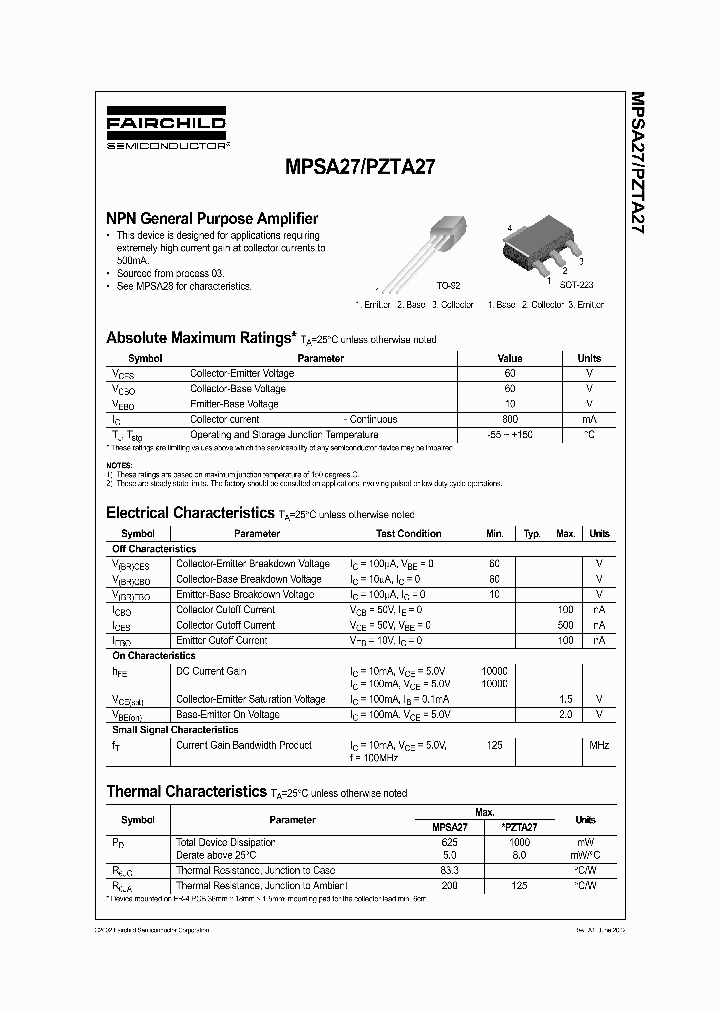 PZTA27_1053963.PDF Datasheet