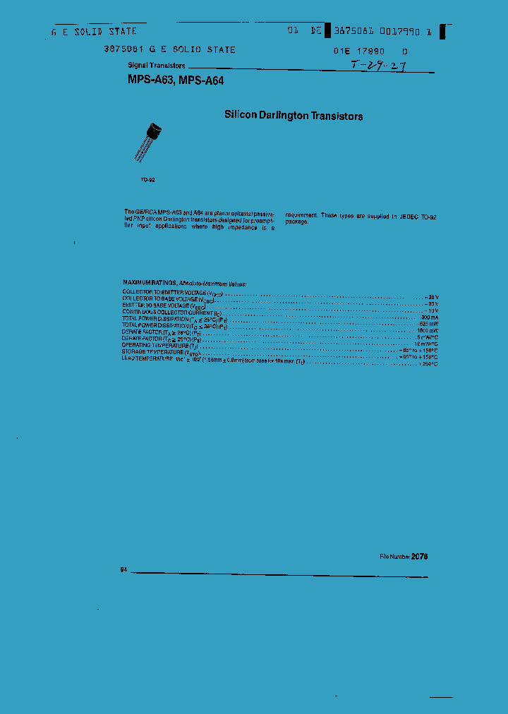 MPS-A63_664445.PDF Datasheet