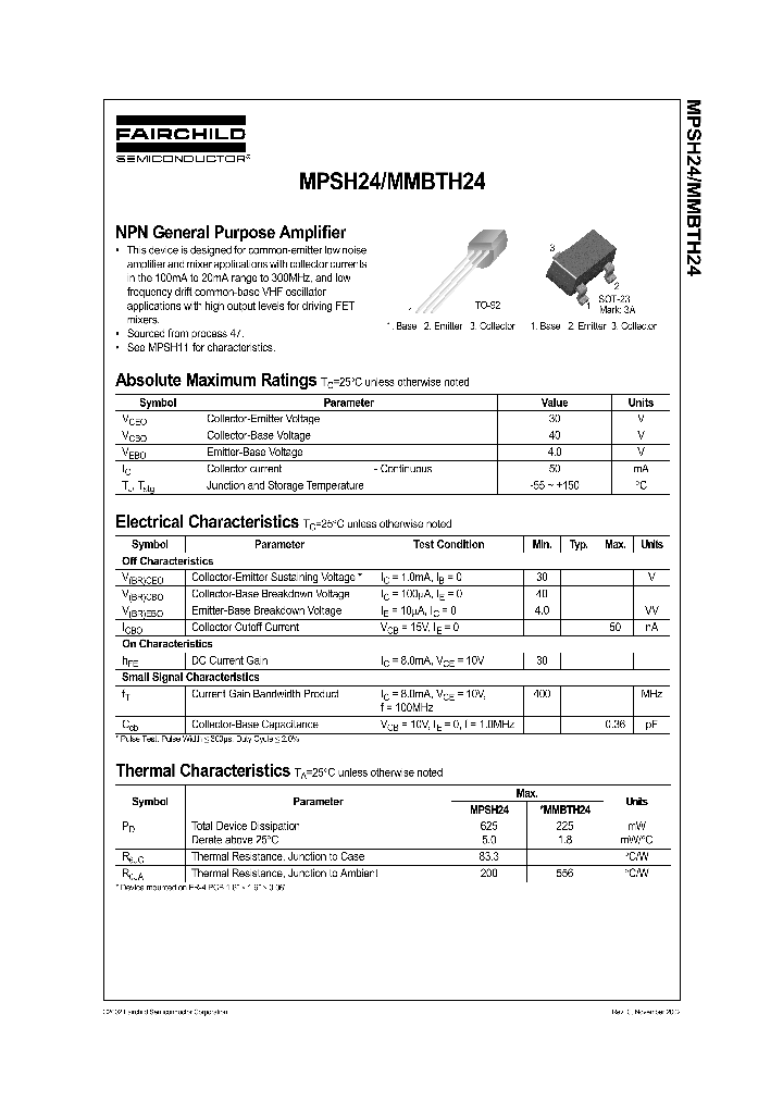 MPSH2402_1059899.PDF Datasheet
