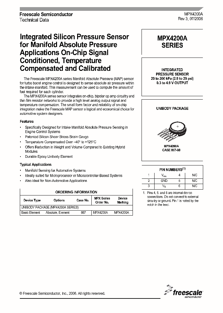 MPX4200A_1282934.PDF Datasheet