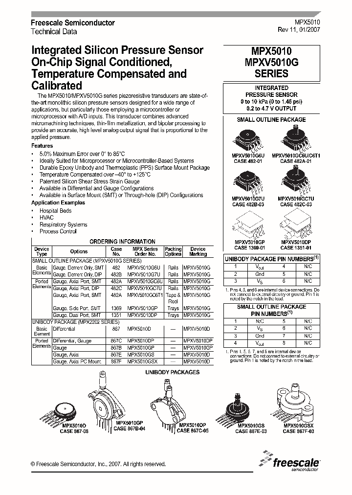 MPX5010_1130387.PDF Datasheet