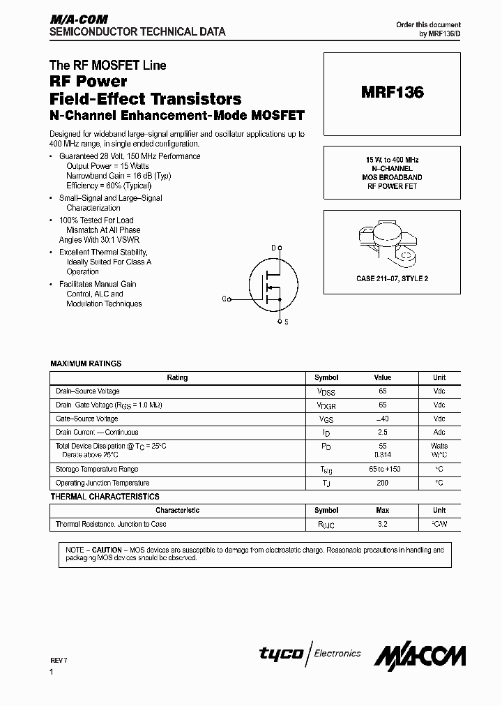 MRF136_1067026.PDF Datasheet