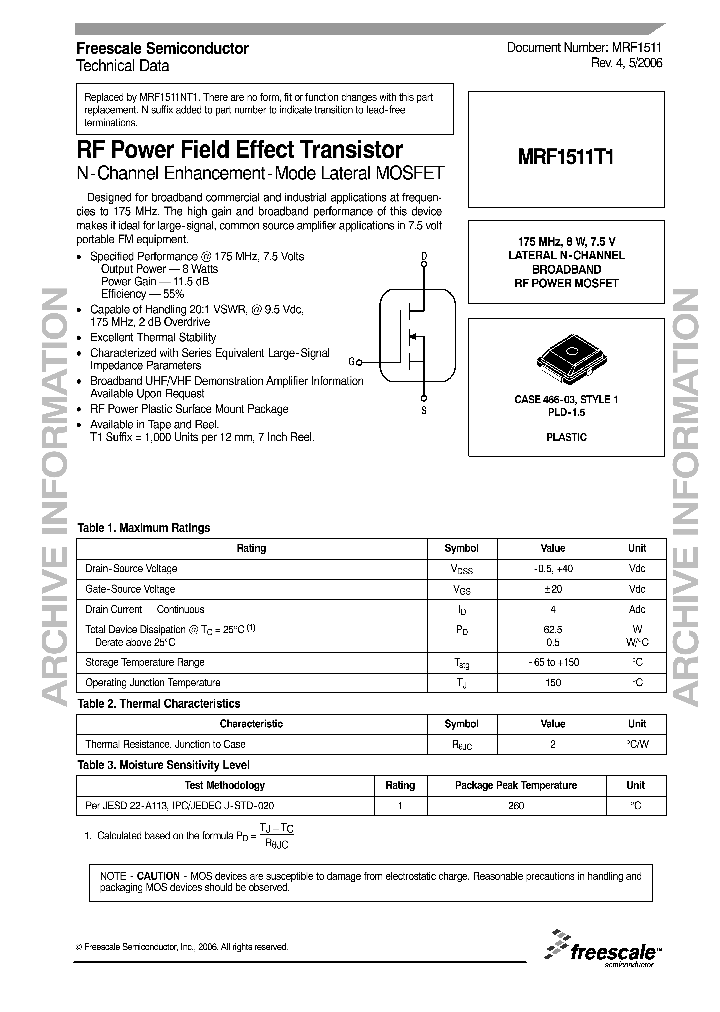 MRF1511T1_1283433.PDF Datasheet