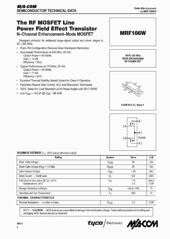 MRF166W_1283464.PDF Datasheet