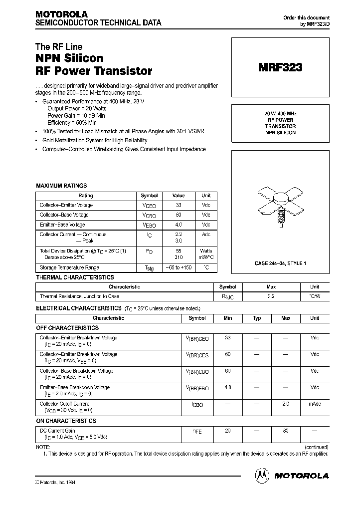 MRF323_1067066.PDF Datasheet