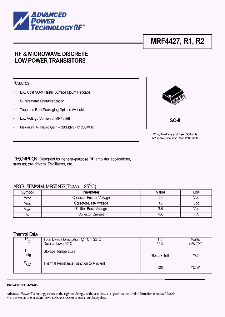 MRF4427_1067080.PDF Datasheet