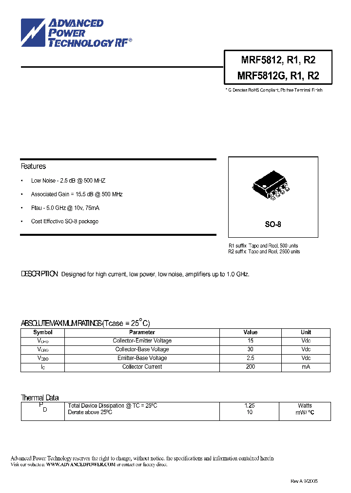 MRF5812G_1283573.PDF Datasheet