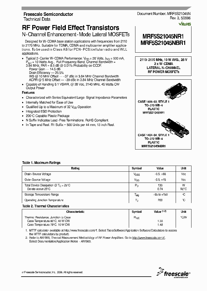 MRF5S21045NR1_1283595.PDF Datasheet