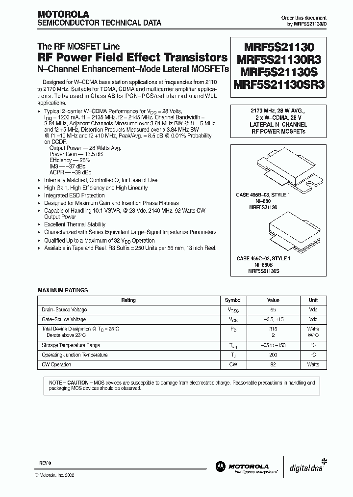 MRF5S21130SR3_1283602.PDF Datasheet