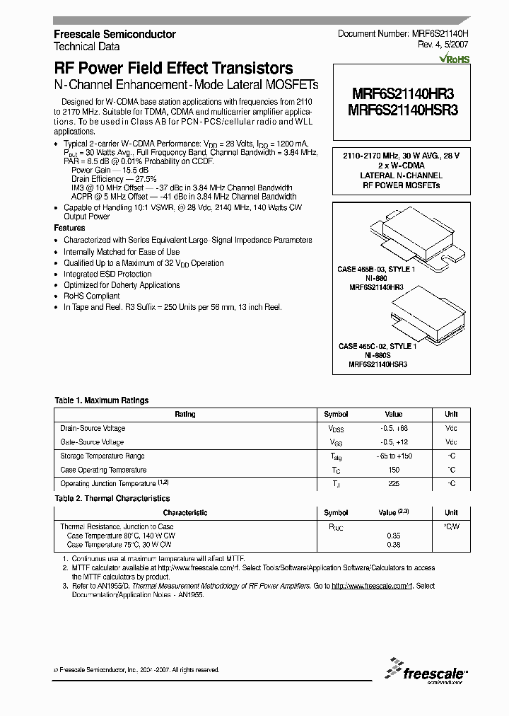 MRF6S21140HSR3_1283632.PDF Datasheet