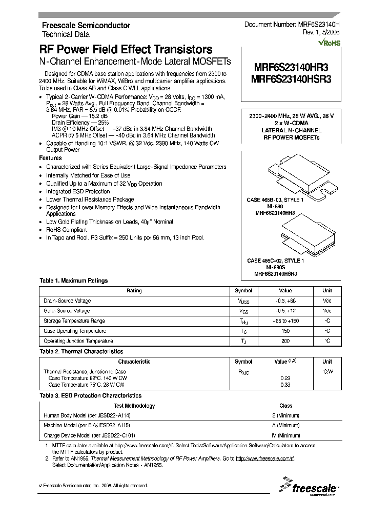 MRF6S23140HR3_1283634.PDF Datasheet