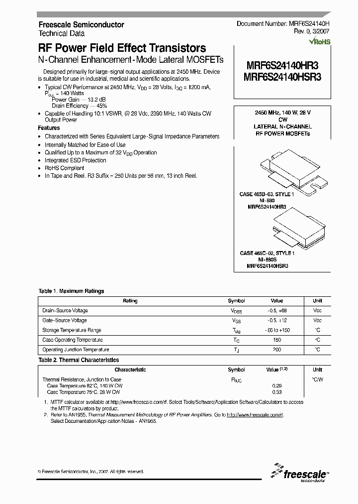 MRF6S24140HSR3_1283635.PDF Datasheet