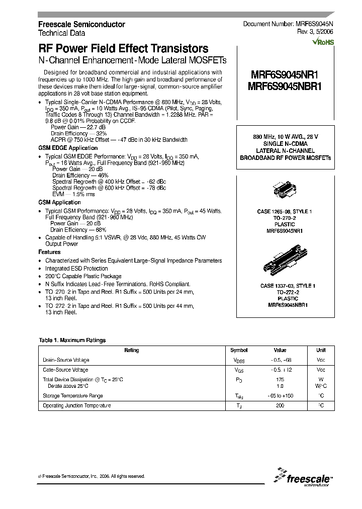 MRF6S9045NR1_1283641.PDF Datasheet