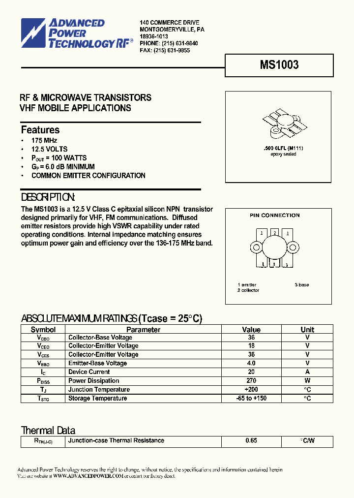 MS1003_1283741.PDF Datasheet