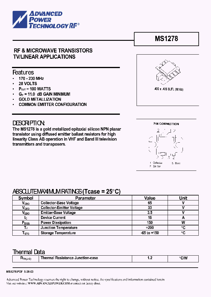 MS1278_1082412.PDF Datasheet
