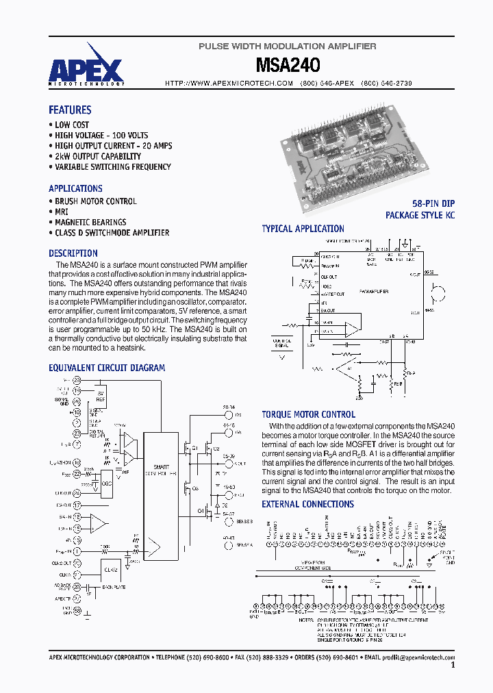 MSA240_1284009.PDF Datasheet