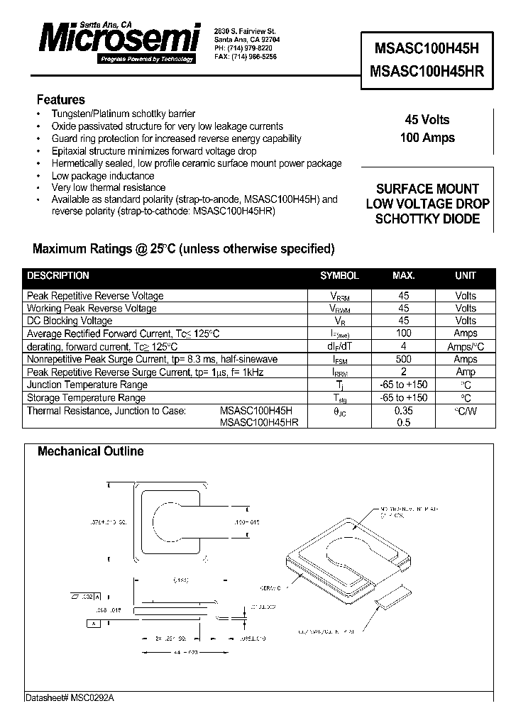 MSASC100H45HR_1284040.PDF Datasheet