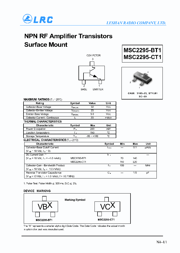 MSC2295-BT1_1078305.PDF Datasheet