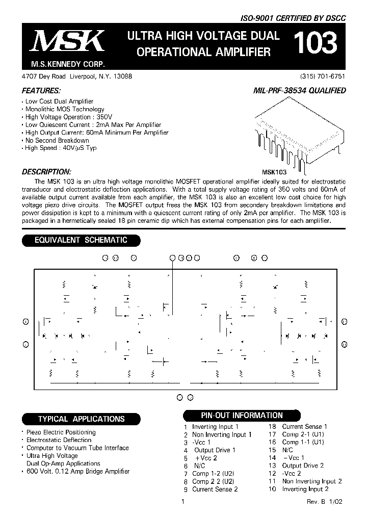 MSK103B_1284341.PDF Datasheet