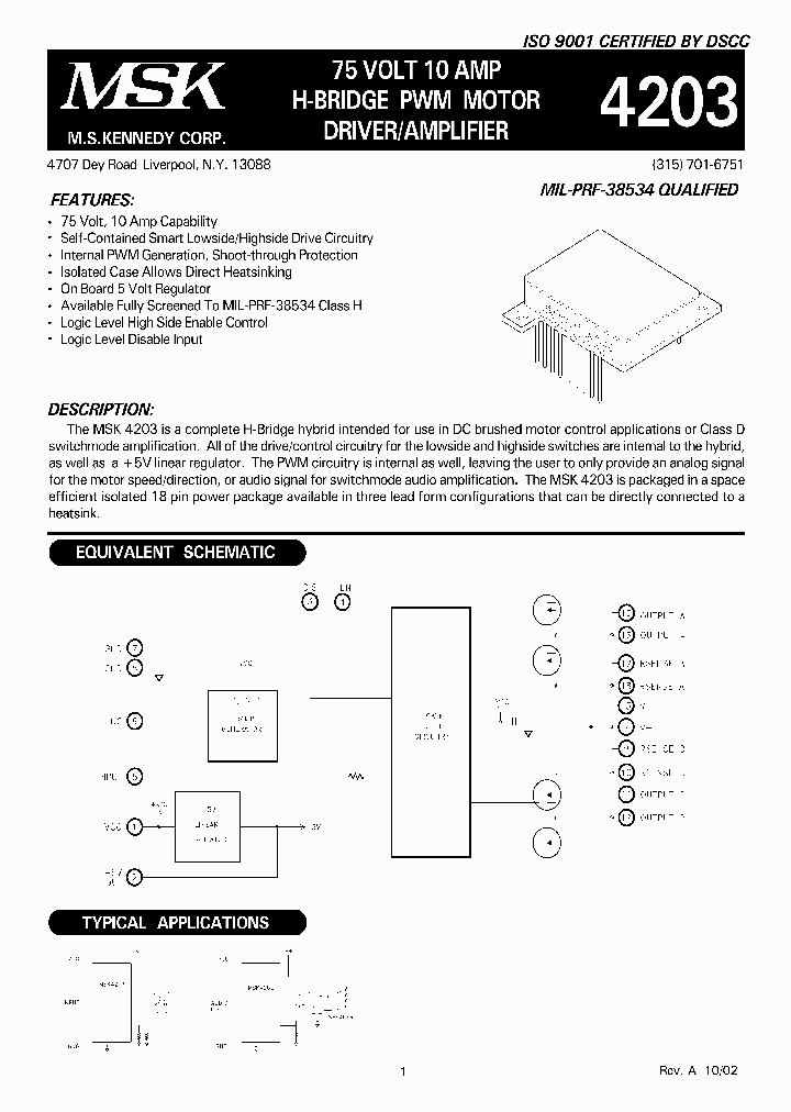 MSK4203HD_1161572.PDF Datasheet