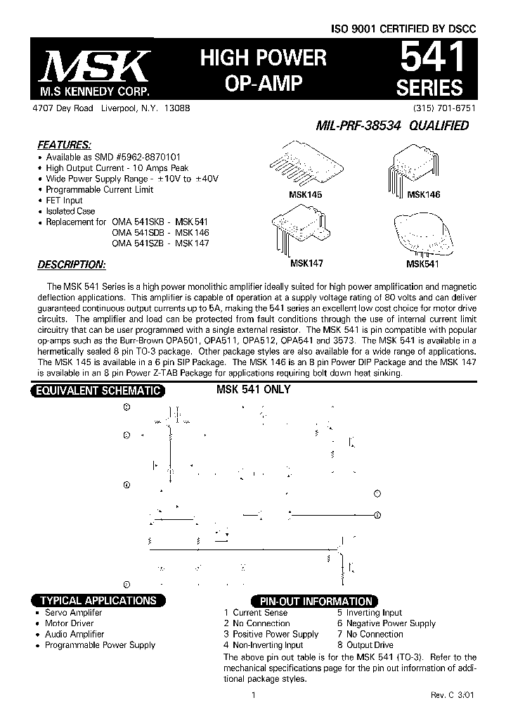 MSK541B_1284456.PDF Datasheet