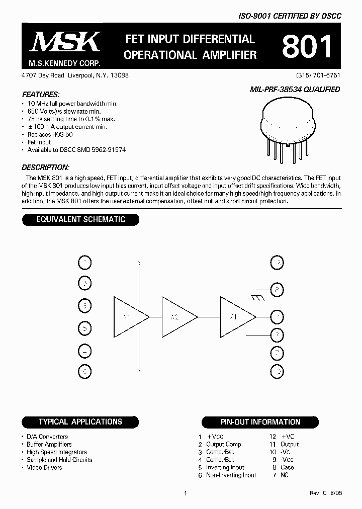 MSK801E_1284472.PDF Datasheet