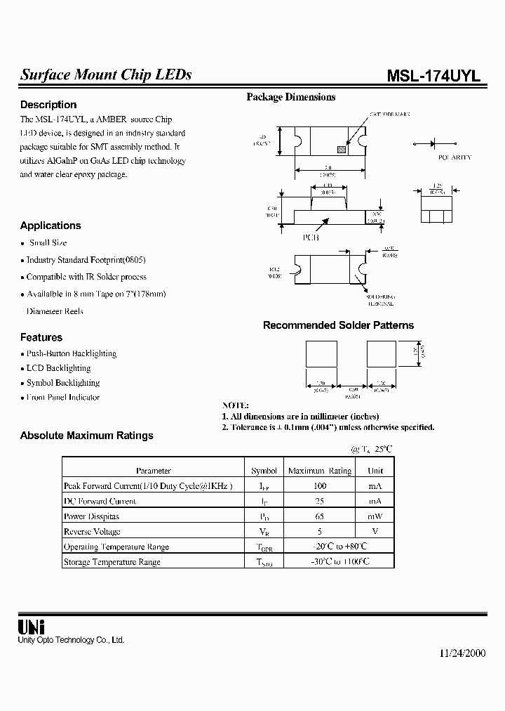 MSL-174UYL_1284480.PDF Datasheet